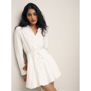 Reformation Moira Dress in white size 10